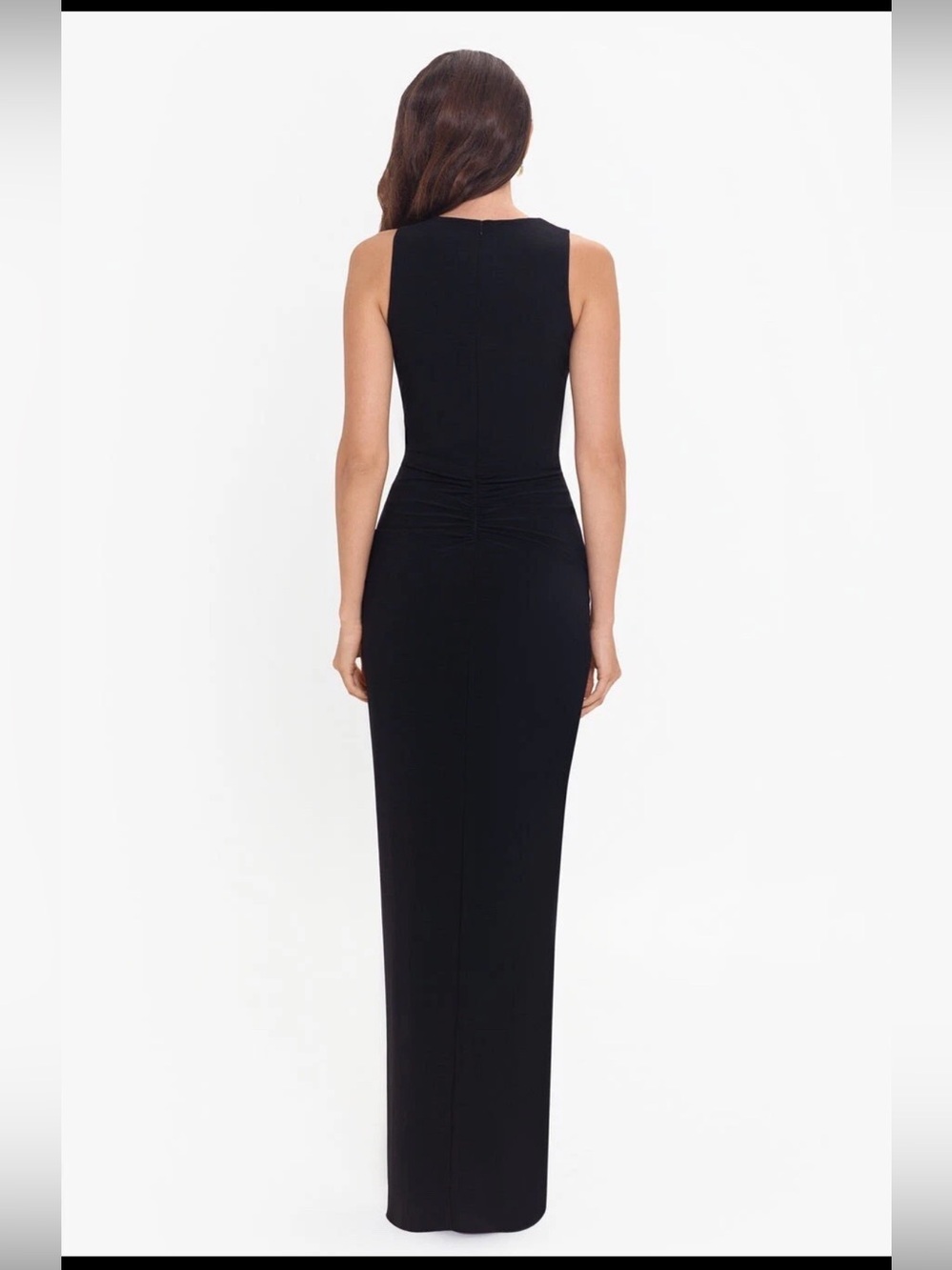 Betsy & Adam NWT Black Ruched Sleeveless Evening Gown Formal SZ 6P GALA Evening - Picture 2 of 15